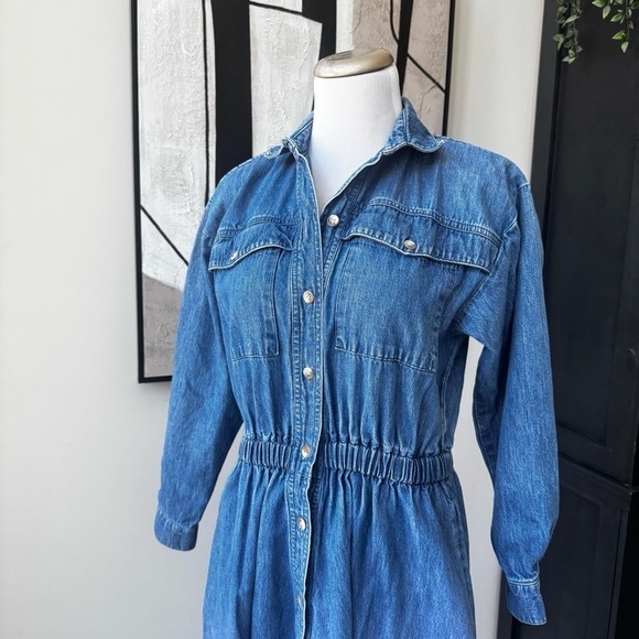 Vintage Lord & Taylor Denim Dress - Size 6 - Picture 2 of 5